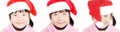 Asia girl with Christmas hat Royalty Free Stock Photo