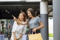 Girl shopping in department store. Royalty Free Stock Photo