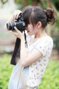 Asia girl shooting Royalty Free Stock Photo