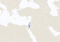 Asia with highlighted Israel map Royalty Free Stock Photo