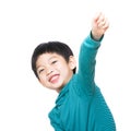 Asia little boy hand up Royalty Free Stock Photo