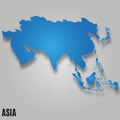 Asia map card Royalty Free Stock Photo