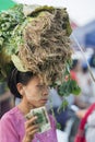 ASIA MYANMAR YANGON MARKET FOOD FEGETABLE Royalty Free Stock Photo