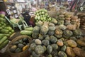 ASIA MYANMAR YANGON MARKET FOOD FEGETABLE Royalty Free Stock Photo