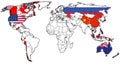 Asia-Pacific Economic Cooperation territory on world map