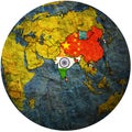 APTA on globe map with asia