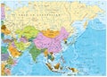 Asia political map Royalty Free Stock Photo