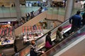 Asia shopping mall escalator Royalty Free Stock Photo