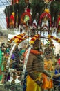 Asia/Singapore - Feb 8 2020 : Devotee carrying kavadi preparing for ceremony prayers blessings during Thaipusam festival. Hindu