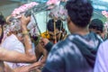 Asia/Singapore - Feb 8 2020 : Hindu festival of Thaipusam is celebrated on the full moon day in the Tamil month of Thai. It`s a Royalty Free Stock Photo