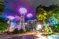 Singapore famous tourists attraction. Largest Christmas Extravaganza at Gardens By The Bay Light