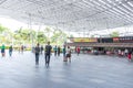 South East Asia / Singapore - Nov 23, 2019 : Pubic event spaces crowded with Asian people entering the mall