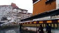 Snow in Gyantse monastery