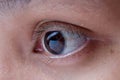 Asia woman eye macro, the vision of the future and healthy life concept. view precise and straight to the target concept Royalty Free Stock Photo