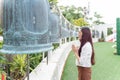 Asia woman praying for happines