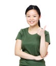 Asia woman thumb up Royalty Free Stock Photo