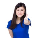 Asia woman thumb up Royalty Free Stock Photo