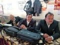 Asian advocate association members seating togather at high court premises in India January 2020