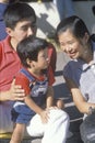 An Asian-American family, Little Tokyo, Los Angeles, CA
