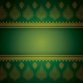 Asian Art Background, Thai art pattern vector.