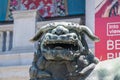 Asian Art Museum lion statue face closeup, San Francisco, CA, USA Royalty Free Stock Photo