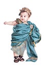 Asian baby boy in a amoretto fancy dress