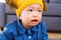 Asian baby boy crying Royalty Free Stock Photo