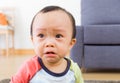 Asian baby boy crying Royalty Free Stock Photo