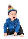 Asian baby boy crying Royalty Free Stock Photo
