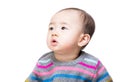 Asian baby boy looking aside Royalty Free Stock Photo