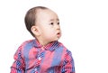 Asian baby boy looking aside Royalty Free Stock Photo