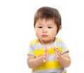 Asian baby clap hand Royalty Free Stock Photo
