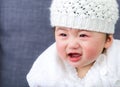 Asian baby girl crying Royalty Free Stock Photo