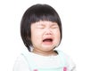 Asian baby girl crying Royalty Free Stock Photo