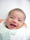 Asian baby smile bare headed Royalty Free Stock Photo