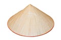 Asian bamboo hat over white Royalty Free Stock Photo