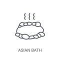 Asian bath icon. Trendy Asian bath logo concept on white backgro