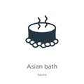 Asian bath icon vector. Trendy flat asian bath icon from sauna collection isolated on white background. Vector illustration can be