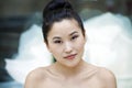 Asian beauty face portrait with clean and fresh elegant lady Royalty Free Stock Photo