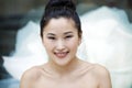 Asian beauty face portrait with clean and fresh elegant lady Royalty Free Stock Photo