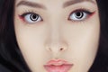 Asian beauty woman with creative make-up. Close-up portrait. Royalty Free Stock Photo