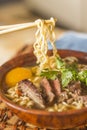 Asian Beef Ramen Royalty Free Stock Photo