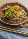 Asian Beef Ramen Royalty Free Stock Photo