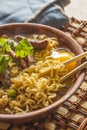 Asian Beef Ramen Royalty Free Stock Photo