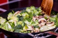 Asian beef and vegetable stir fry Royalty Free Stock Photo