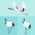 Cranes. Japanese pattern. Vector logo. Symbol isolated.