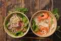 Asian bowl of soup Royalty Free Stock Photo