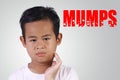 Asian Boy Getting Sick with Mumps