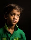 Asian boy isolated on black Royalty Free Stock Photo