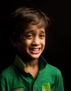 Asian boy isolated on black Royalty Free Stock Photo